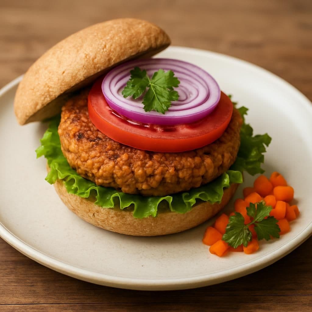 Burger di lenticchie rosse