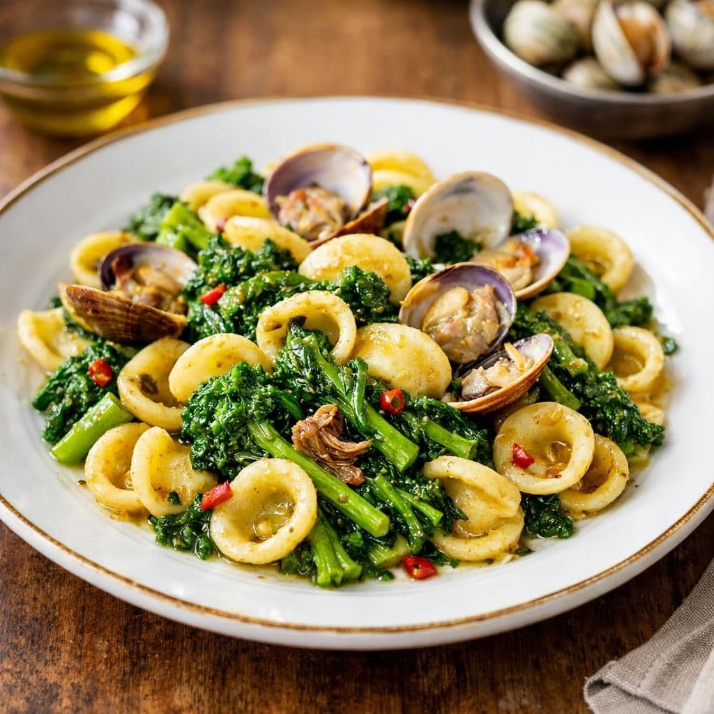 Orecchiette con cime di rapa e vongole