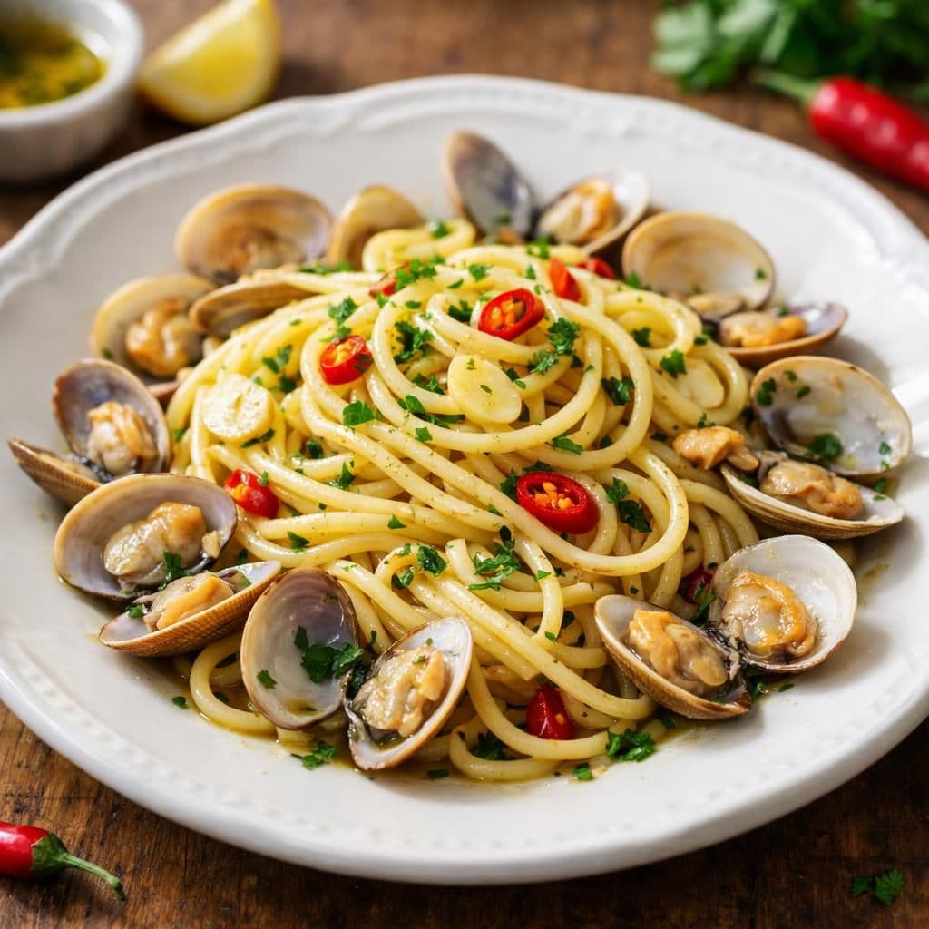Spaghetti con le vongole — ricetta italiana fatta in casa