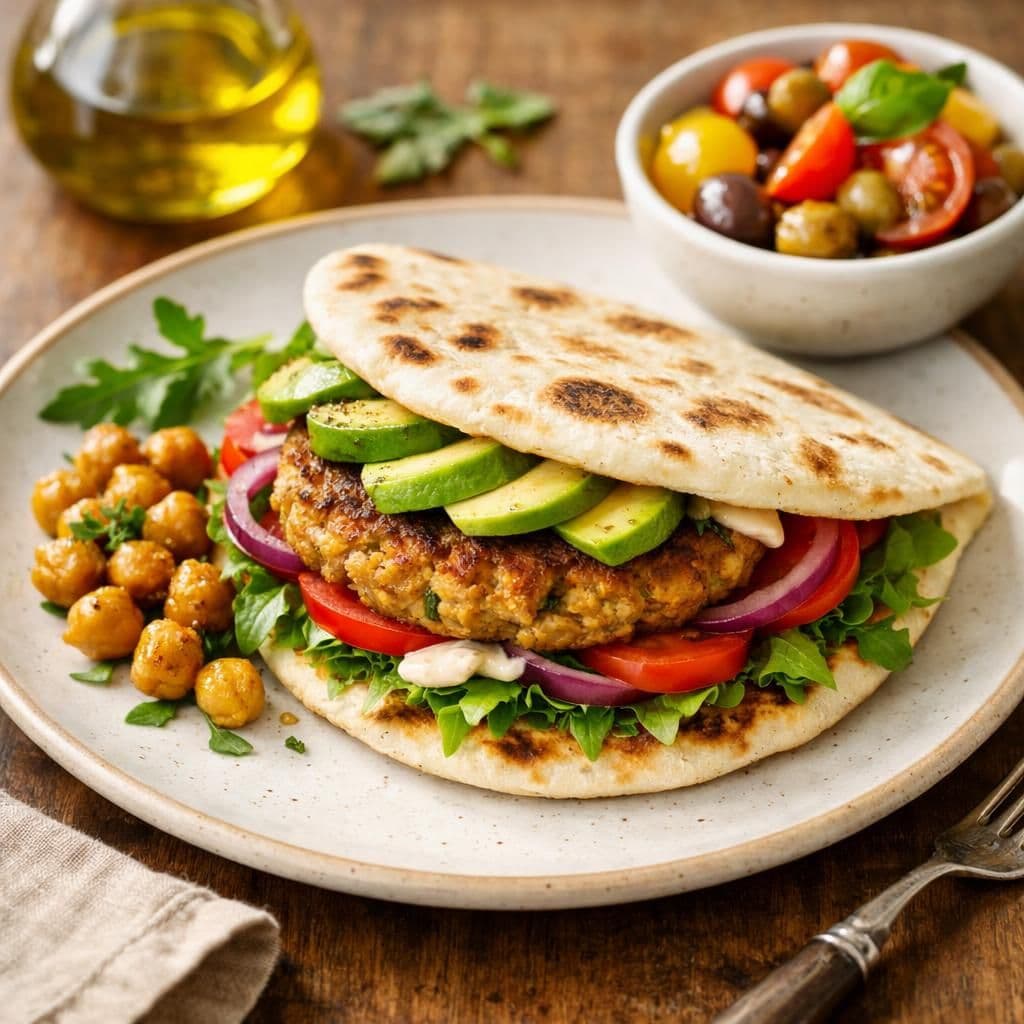 Piada burger vegetale — ricetta italiana fatta in casa