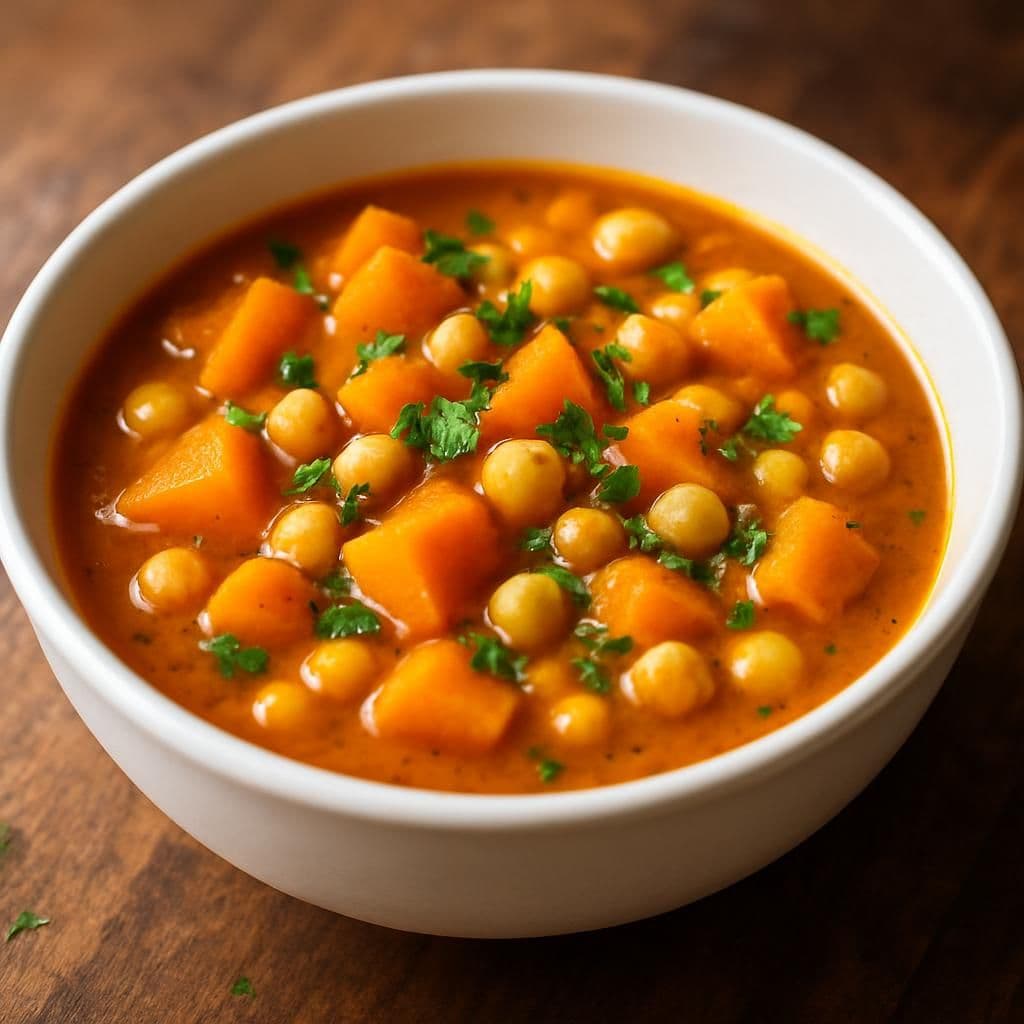Zuppa di zucca e ceci