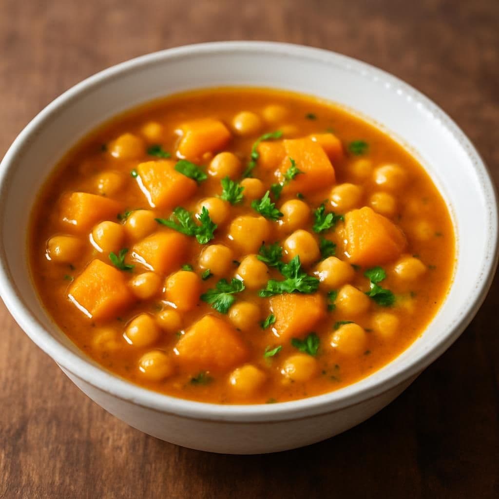 Zuppa di zucca e ceci