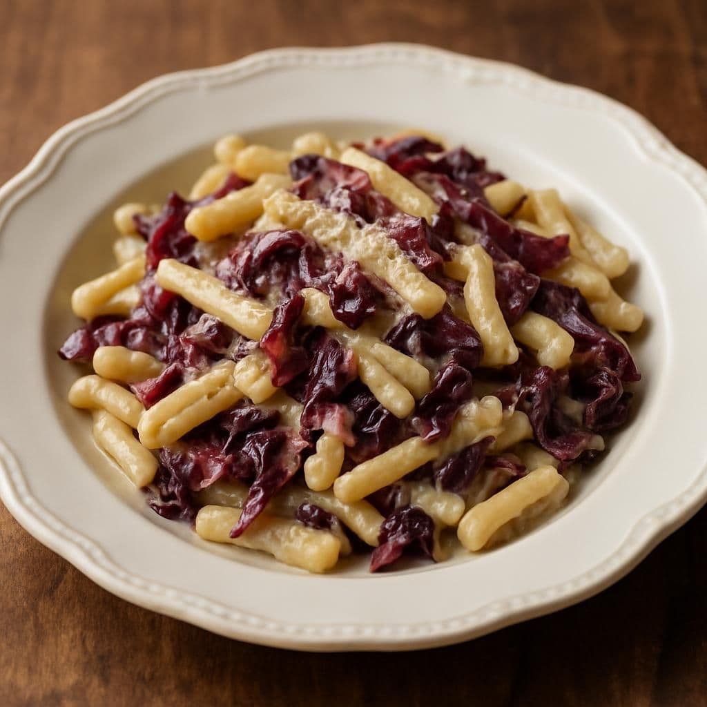 Casarecce radicchio e gorgonzola
