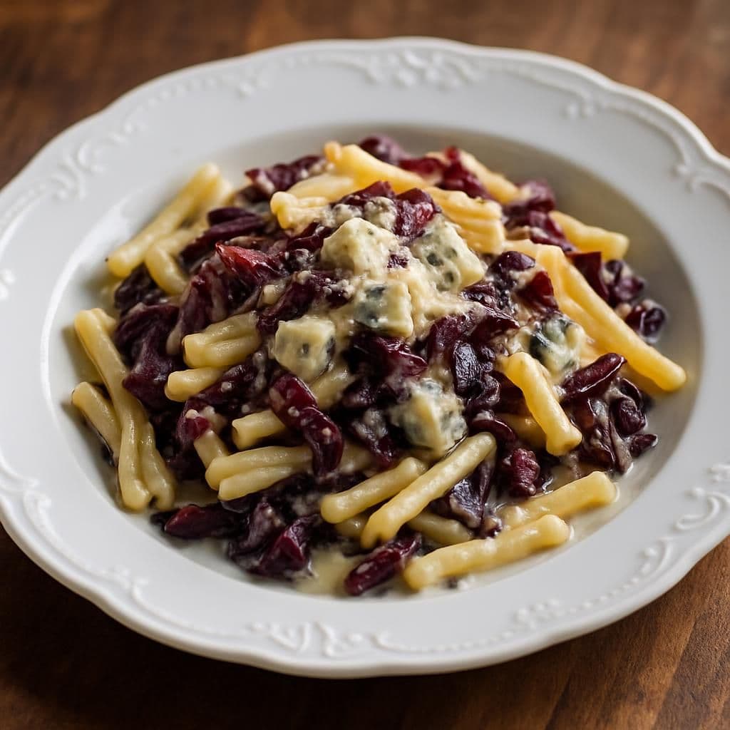 Casarecce radicchio e gorgonzola