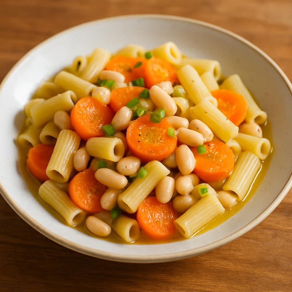 Pasta con carote e cannellini