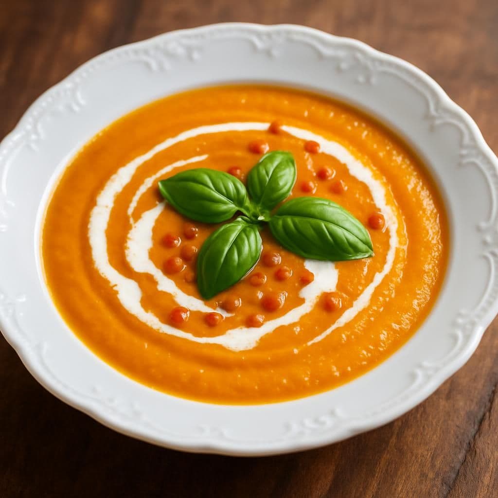 Vellutata di carote e lenticchie rosse