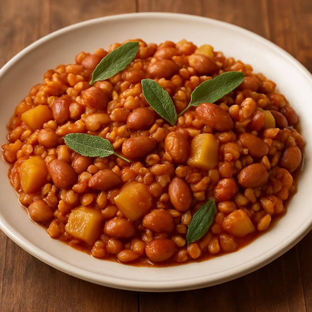 Farro e fagioli — ricetta italiana fatta in casa