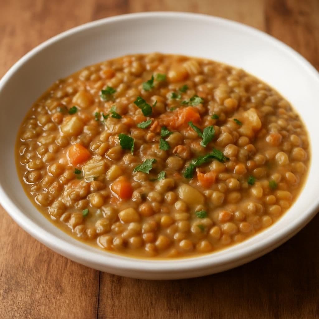 Lenticchie cremose — ricetta italiana fatta in casa