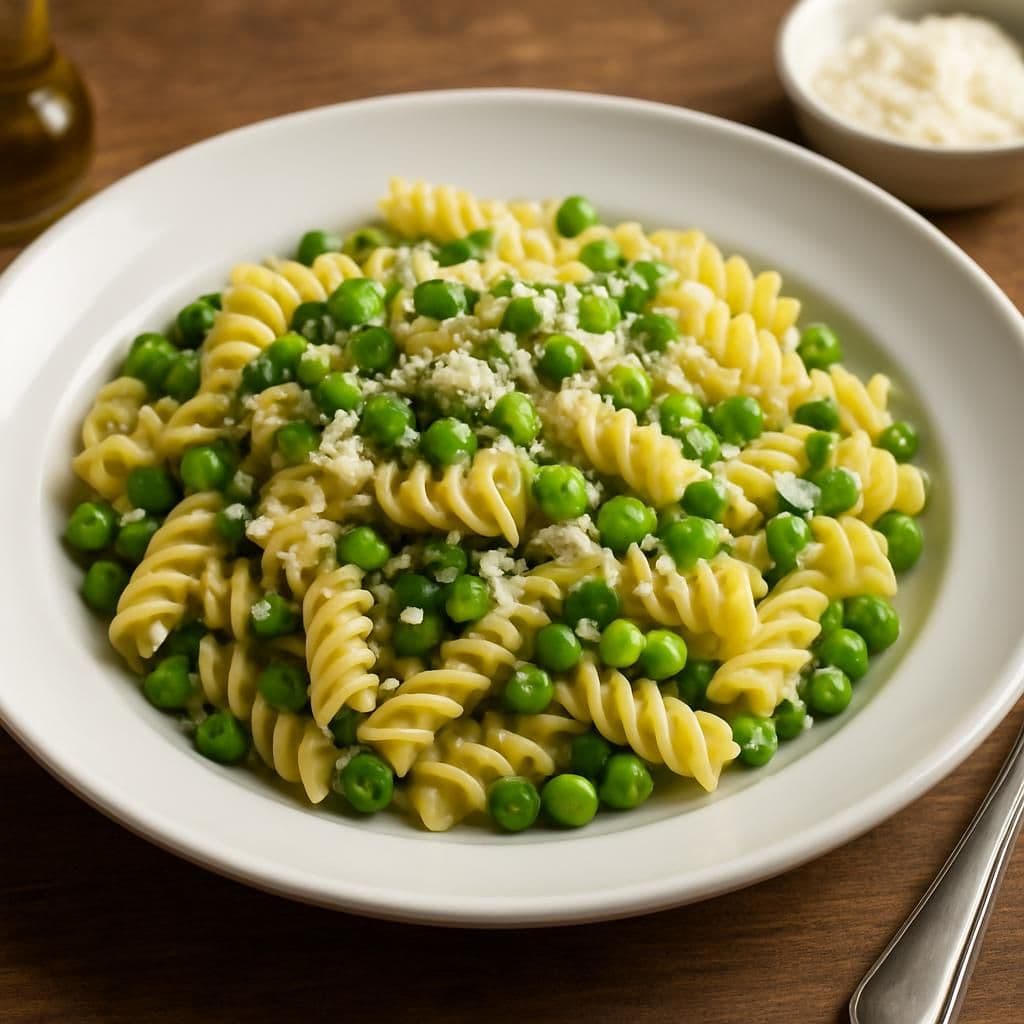 Pasta e piselli — ricetta italiana fatta in casa