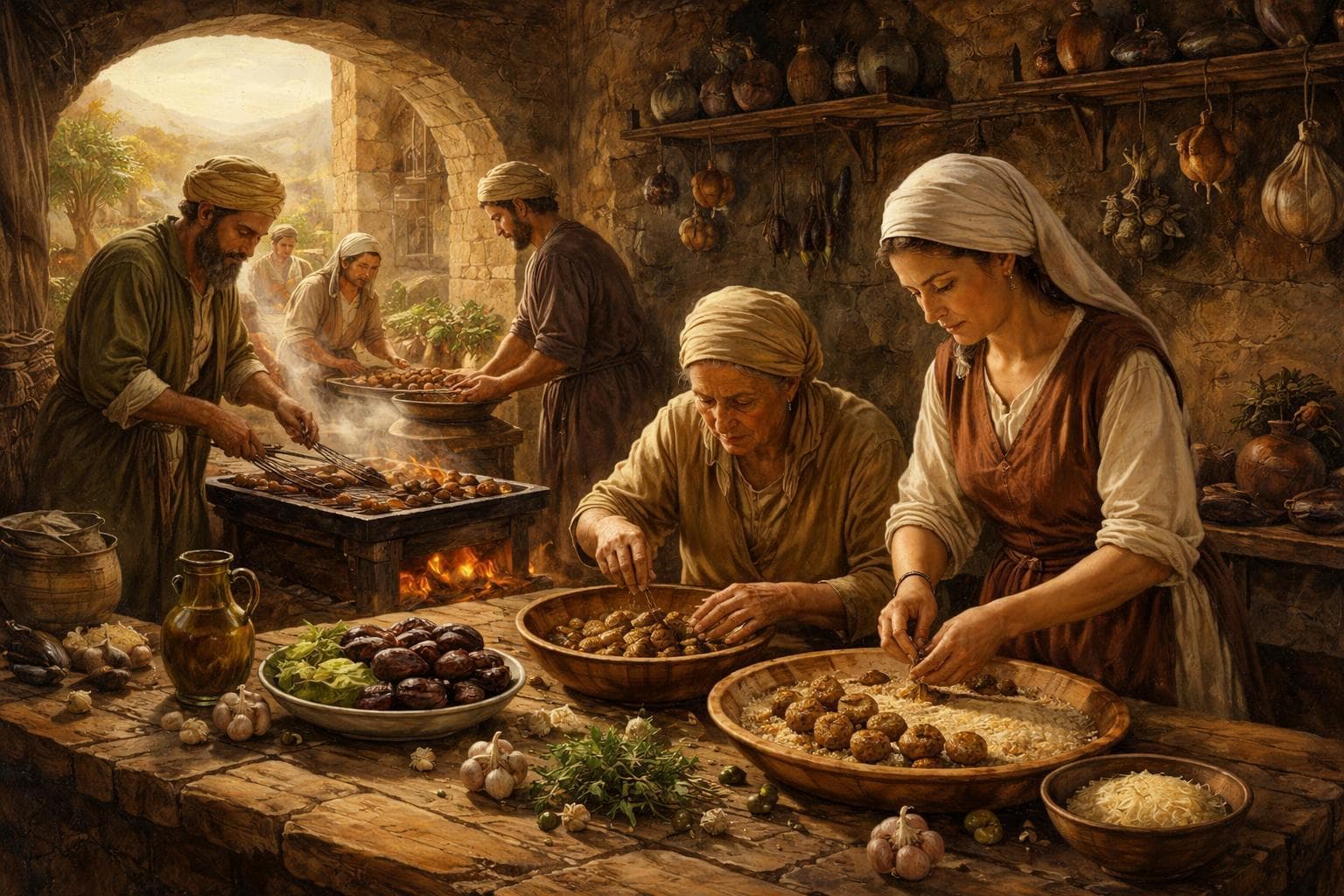 Illustrazione storica: Polpette di melanzane