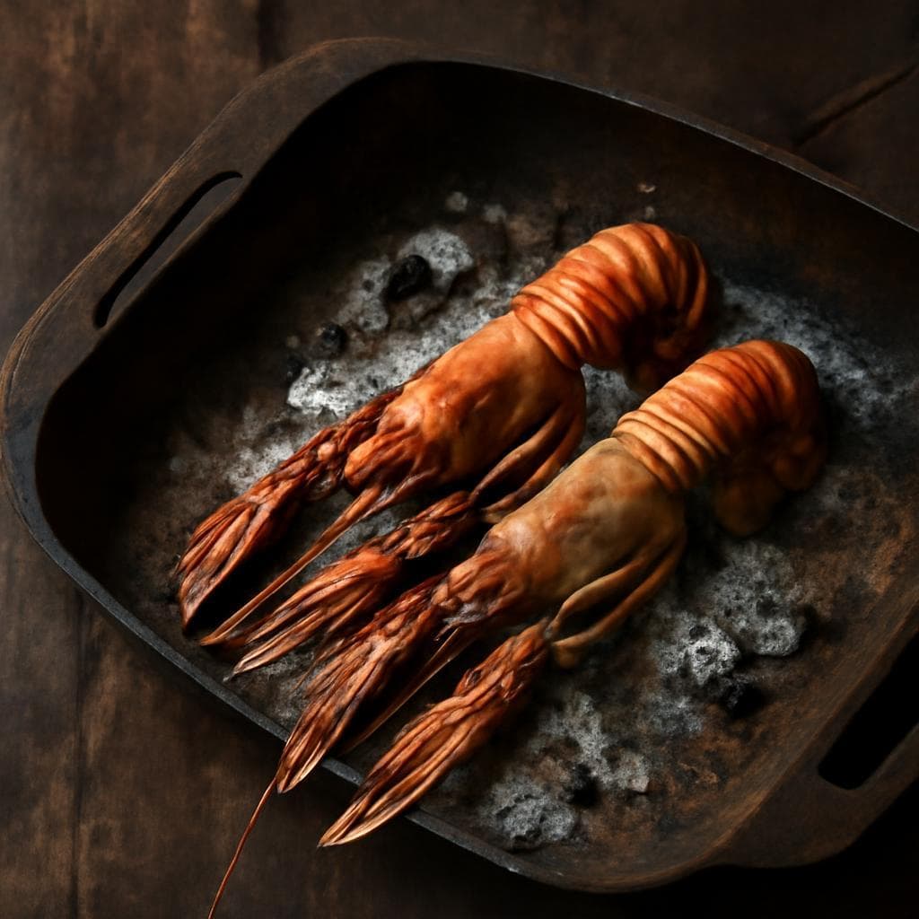 Illustrazione storica: Pasta con gli scampi